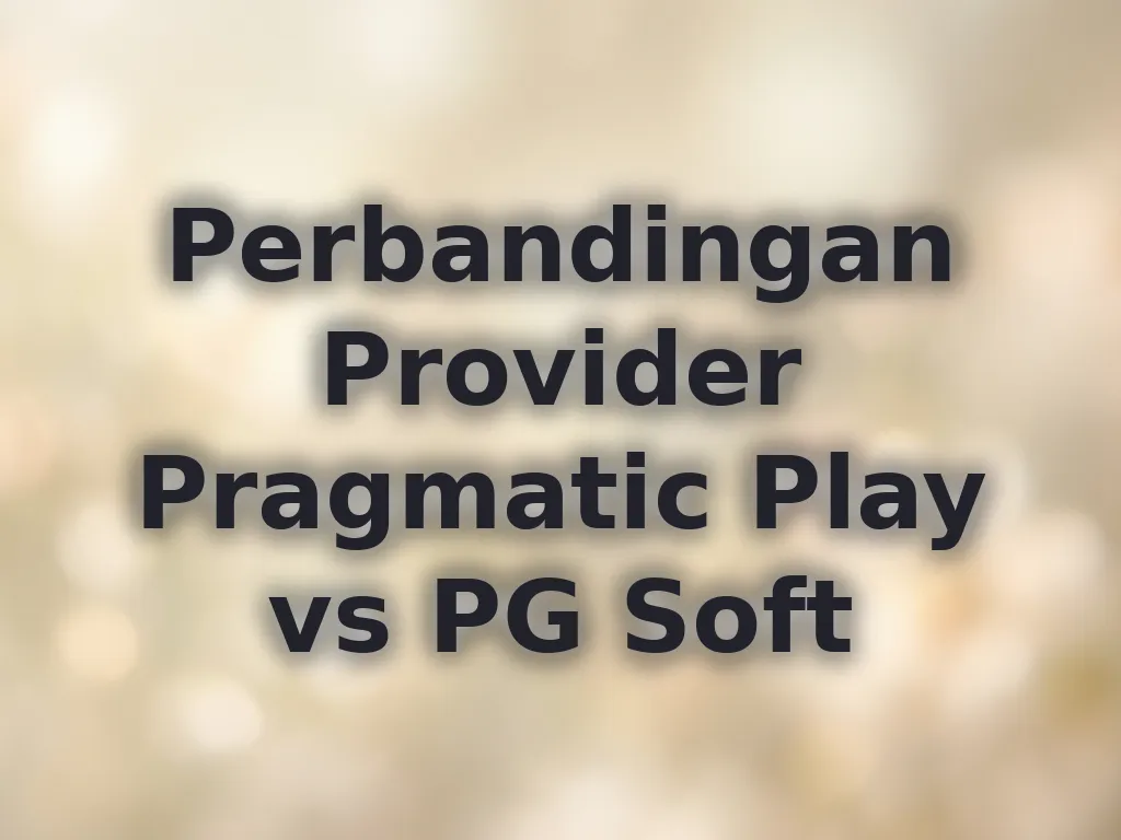 Perbandingan Provider Pragmatic Play vs PG Soft